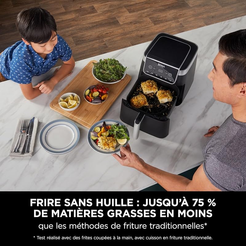 Air Fryer MAX PRO, 6,2L, sans huile, grand tiroir, rôtir, Noir