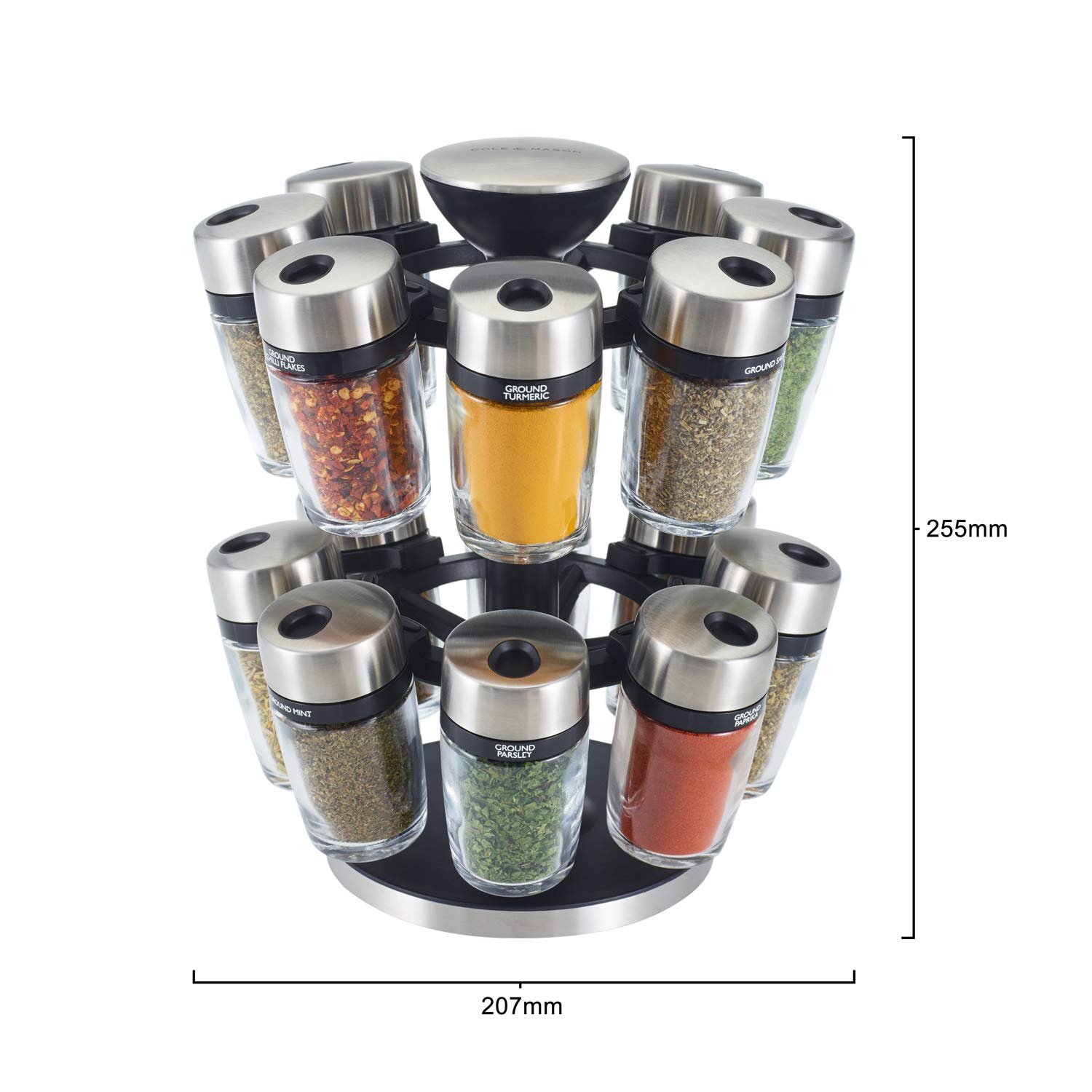 Cole & Mason Rotating Herb and Spice Carousel Stainless steel and