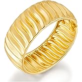 Glorig Gold Bracelet for Women Wave Bracelet Twisted Cuff Chunky Bracelets Fashion Gold Bangle Bracelets Jewelry