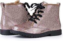 FITORY Girls/Boys Ankle Combat Boots with Side
