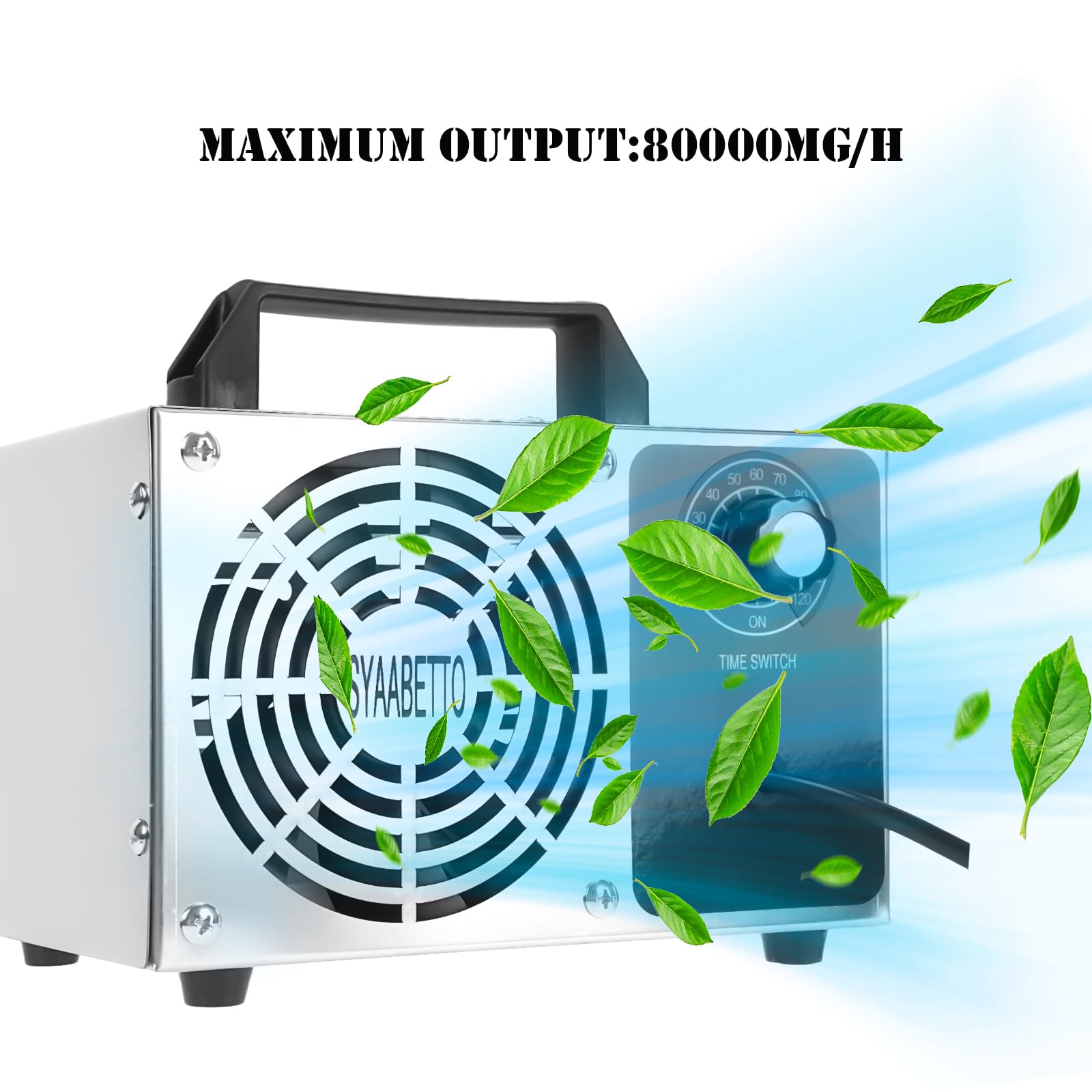 Ozone Generator 80000mg/h Ozone Odor Eliminator High Capacity Ozone Generator Odor Removal Deodorizer Ozonator for Home, Cars and Pets - High Capacity Ionizer Ozone Air Purifier(4)