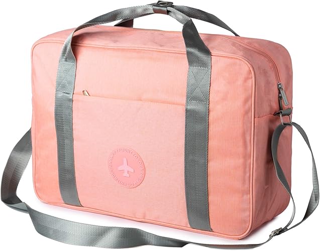Amazon Rolekim キャリーオンバッグ トラベルバッグ ボストンバッグ 2泊 旅行 バッグ 大容量 3wayバッグ レディース メンズ 防水 軽量 機内持ち込み ピンク ボストンバッグ