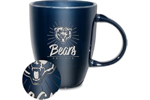 Rico Industries NFL Football Sunburst 18oz Laser Engraved Ceramic Lustre Mug