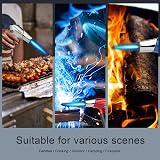 JETPRO Butane Torch Kitchen Torch Lighter Adjustable Flame Safety Lock Blue view 5