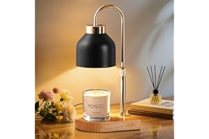 MOMIUCO Candle Warmer Lamp with Timer Dimmer, House Warming Gifts New Home Decor, Birthday Gifts for Women Mom, Wax Melt Warmer for Jar Candles, Adjustable Height with 2 Bulbs