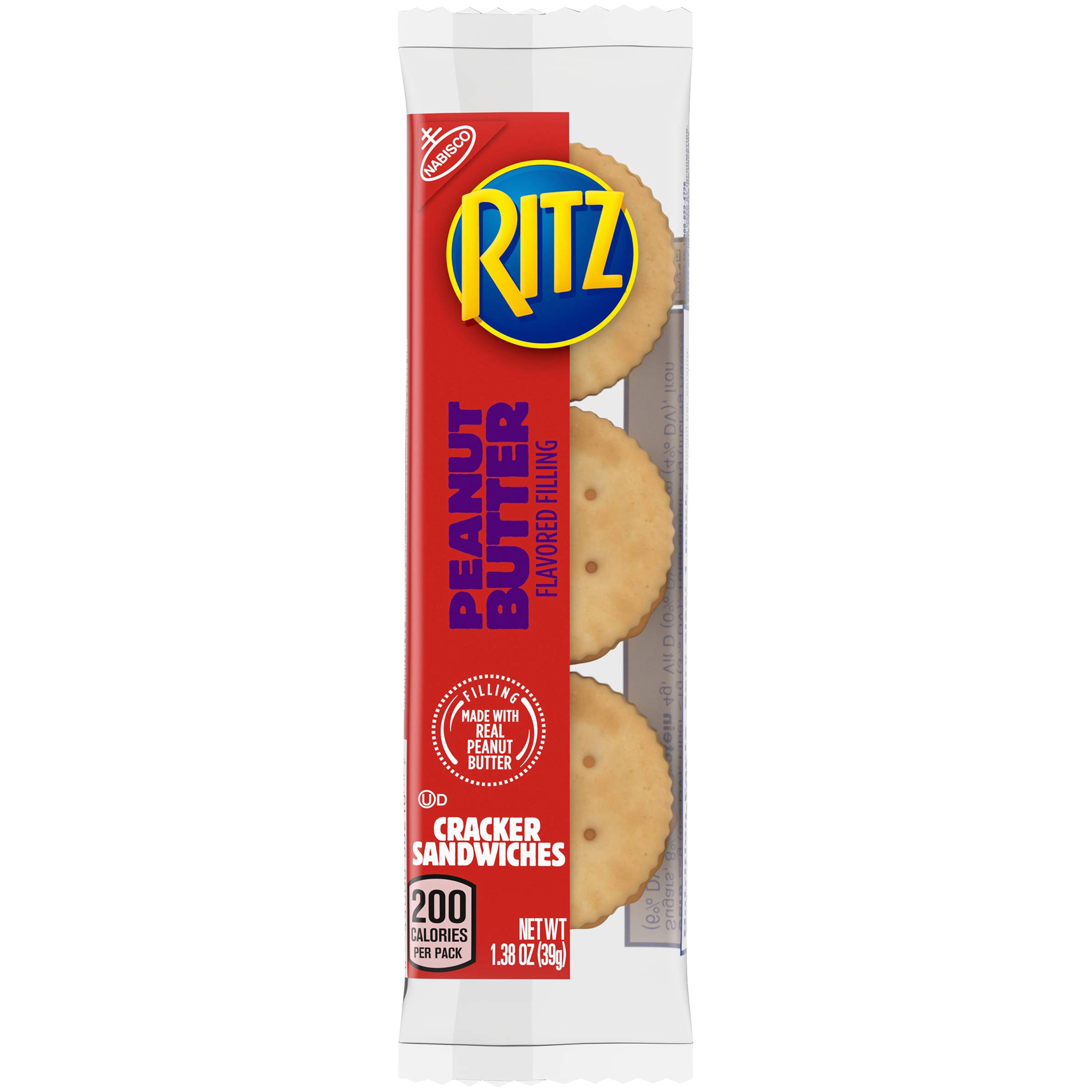 Ritz Peanut Butter Cracker Sandwiches, 8 Count Individual Snack Packs Buy Online in UAE