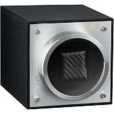 MOZSLY Single Watch Winder for Automatic Watches with Quiet Motor 12 Rotation Mode Setting Battery Powered or AC Adapter Piano Painting