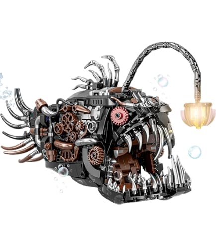 Amazon.com: Mechanical Lantern Fish Building Block Set,1038 PCS