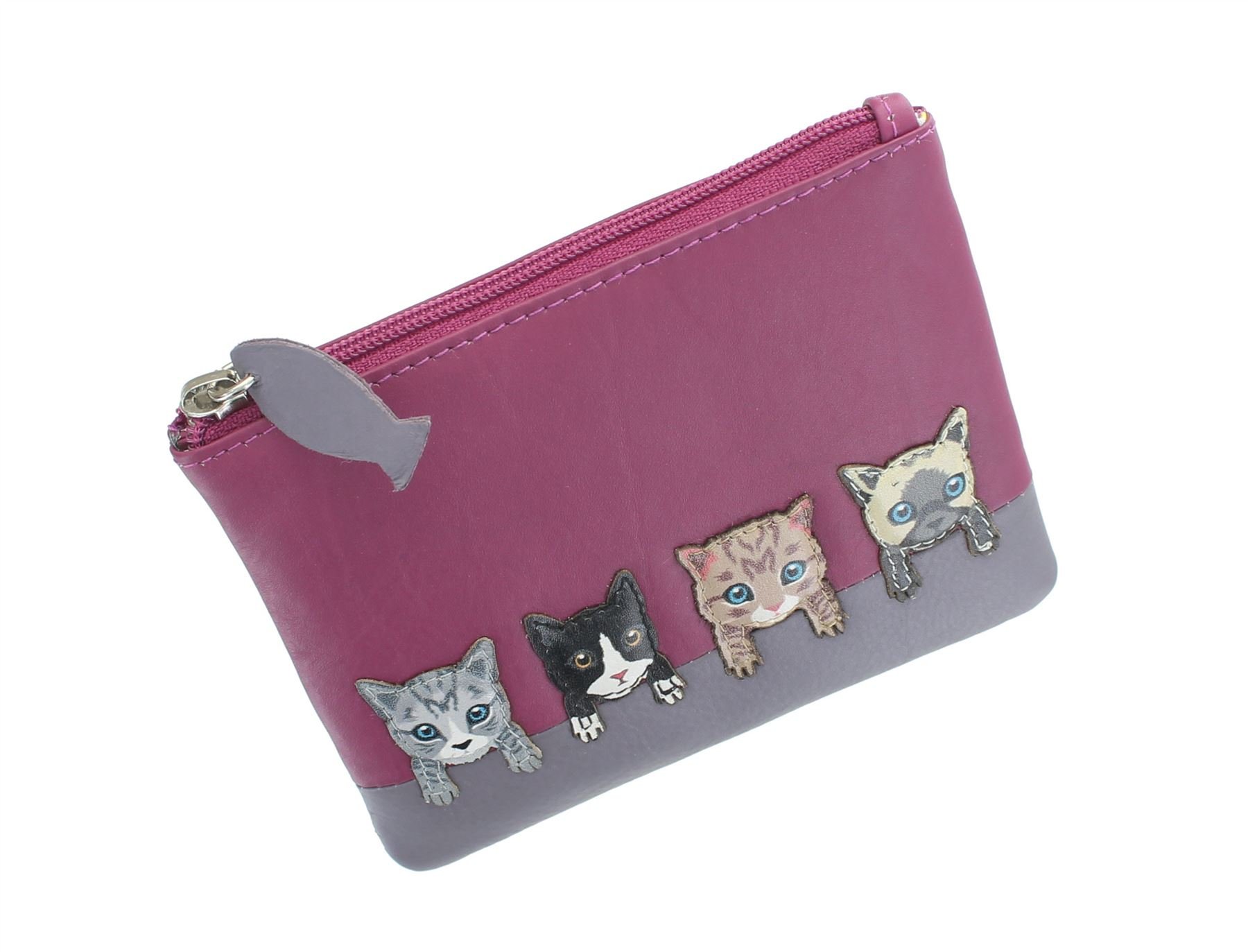 Mala Leather Best Friends Collection Coin Purse with Keyring 4166_65 Pink