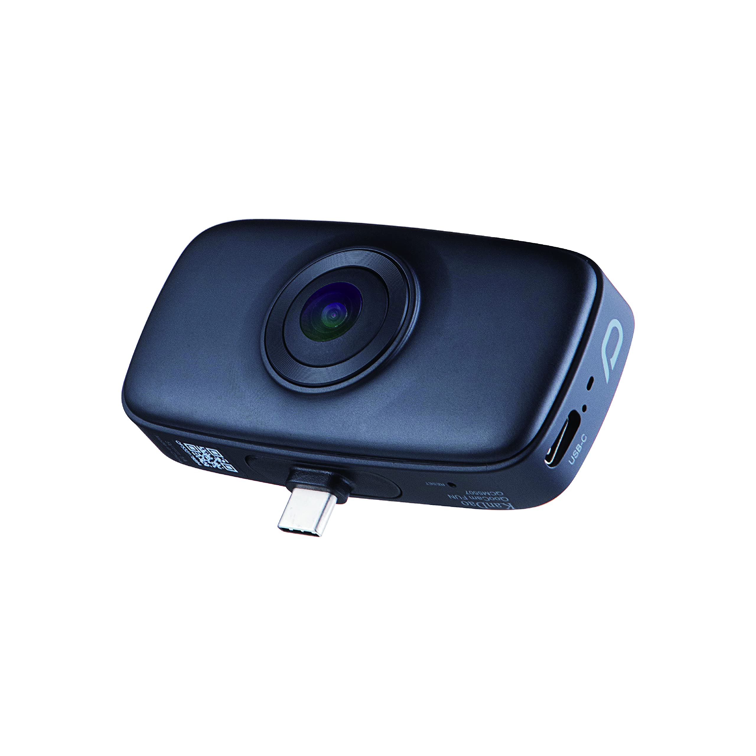 KanDao QooCam FUN Black/White/Blue [USB-C], a kind of 360 camera live stream on social media smartphone camera with 4K capture vlog and auto editing on smartphone apps.