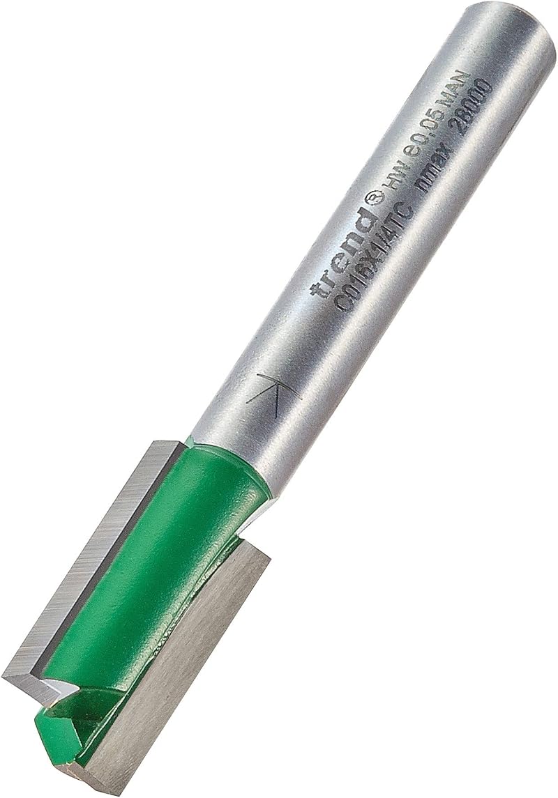 Trend Trend CraftPro Straight Two Flute Router Cutter Bit 1/4 Shank 10mm