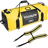 YOOSURE Airtight Zipper Waterproof Duffel Bag 110L- 700D PVC Dry Bag Extra Large Dry Bags with Straps&Handles for Camping Boating Kayaking Rafting Canoeing Gym Beach Car Roof Storage (Yellow)