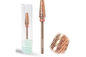 Curacoro Cuticle Nail Drill Bit 3/32'' - 5-in-1 Nail Bit Pro XXC+XXF for Professional Finish, Refine & Smooth Acrylic or Gel Nails, Nail Art Pedicure Manicure Salon & Home