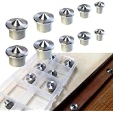 MinliGUY Dowel Centers, 10PCS 1/4", 3/8", 5/16", 7/16", 1/2" Centering Pins | Stainless Steel Dowel Center Point, Woodworking Hole Drilling Alignment Tool, Solid Dowel and Tenon Center Transfer Plugs