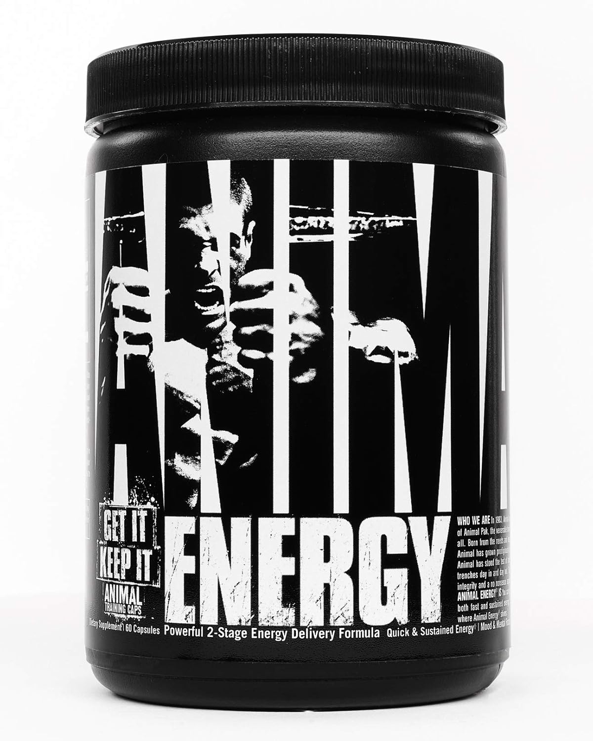 Animal Energy - Powerful 2 Stage Energy Delivery System - 300mg Caffeine per Capsule - Quick and Sustained Energy - Mood and Mental Focus Support - 60 Capsules: Health & Personal Care
