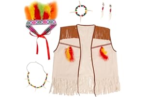 Tigerdoe Indian Costume - Indian Costume Accesories - Thanksgiving Native American Costume - Indian Warrior…