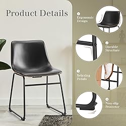 JHK 18 Inch Counter Height Bar Stools Set of
