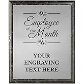 Corporate Plaques - 5 x 7 Employee Of The Month Etched Recognition Trophy Plaque Award Prime