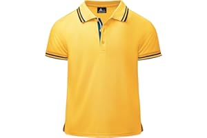 WENTTUO Boys Polo Shirt Childs Short Sleeve Golf Collared Shirts School Uniform Tennis Pique Shirts for Kids