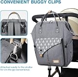 Lekebaby Nappy Changing Bag Backpack with Changing Mat Grey Arrow Print view 6