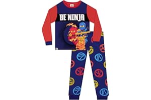 LEGO Ninjago Boys Pajamas, Long Sleeve Boys Pjs, Ninja Pajamas for Kids, Ninja Pajama Set