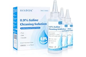 Normal Saline, 0.9% Cleaning Saline Solution, Ready-to-Use for Daily Household Use, 100ml Each, 3 per Box, 300ml /10.56 FL OZ