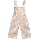 FITFIFTH POD Baby Girl Clothes Romper overall Pants Plaid Sleeveless Ruffle Halter Jumpsuit