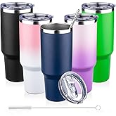 FristChoice 40 oz Tumbler with Lids and Straws Double Wall Vacuum Insulated Tumbler Cup,Stainless Steel Leak-proof Thermal Tumbler Powder Coated Travel Coffee Mug for Cold and Hot Drinks,Navy Blue