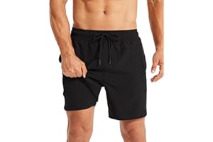 KAILUA SURF KAIUA SURF Mens Swim Trunks with Compression Liner 7 Inch Inseam Quick Dry Mens Swimming Shorts Bathing Suit