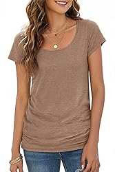 Sherosa T Shirts for Women Summer Short Sleeve Tops