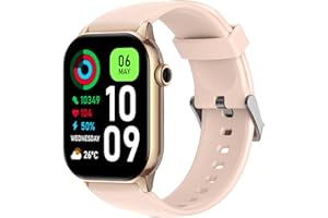 ZZR SEVEN Fitness Tracker, Smart Watch, Blood Pressure Monitor Watch, 2" HD Color Touchscreen with Heart Rate Monitor, Sleep Tracker IP68 Waterproof, GPS, Activity Tracker for Women Men