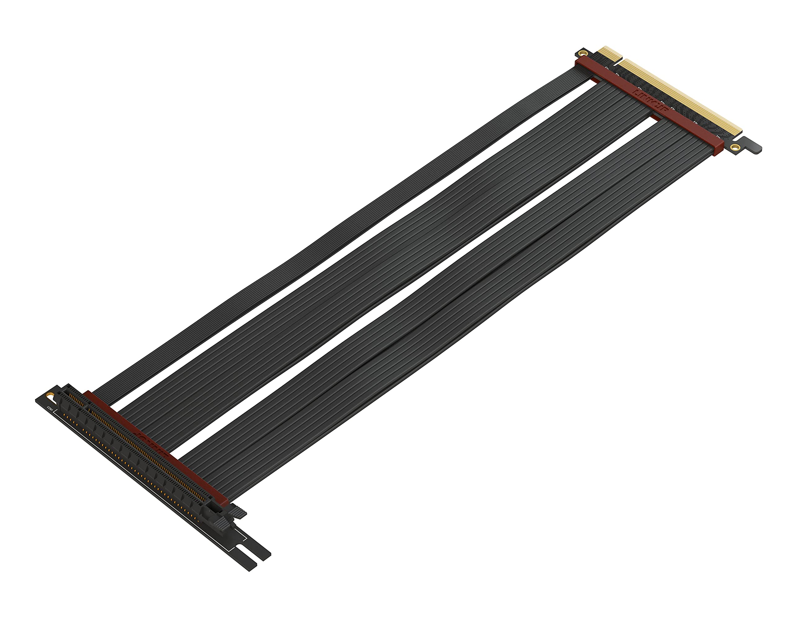 LINKUP - Extreme4+ PCIe 4.0 X16 Riser Cable [RTX4090 RX6950XT x570 Z690 Tested] Twinax Shielded High-Speed Vertical Mount Gaming PCI Express Gen4 | Universal 90 Degree Socket (30cm)