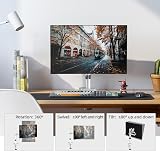 Bracwiser Single Monitor Arm Desk Mount 13-32in VESA 75/100 White view 3