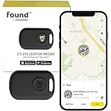 Pebblebee Found LTE GPS Tracker for Dogs and Cats with Thirty Day Battery and IPX7 Water Resistance Includes Bluetooth Subscr