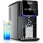 ecozy Nugget Ice Makers Countertop Dispenser, 40lbs Per Day, Touch-Free Ice | Chewable Pebble Sonic Ice Machine Countertop, Self-Dispensing, for Home Kitchen Office
