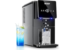 ecozy Nugget Ice Makers Dispenser 40 lbs Per Day Pebble Sonic Ice Machine Countertop, Touch-Free Ice, Self-Cleaning, Mistalo Drop Slim for Home Kitchen Office