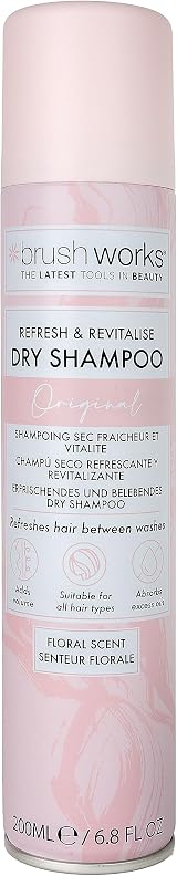 Brushworks Refresh & Revitalise Floral Dry Shampoo 200ml Cruelty-Free view 1