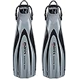 Mares Unisex Excite PRO Open Heel Rigid Blade Fins for Scuba Diving, Snorkeling, Swimming & Freediving