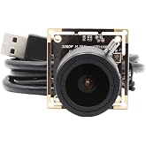 ELP Sony IMX323 Sensor Low Light Mini USB Camera Module with Microphone Manual Zoom 2.8-12mm Lens H.264 0.01LUX UVC USB2.0 Video Webcam Board Home Surveillance PC Camera for Laptop