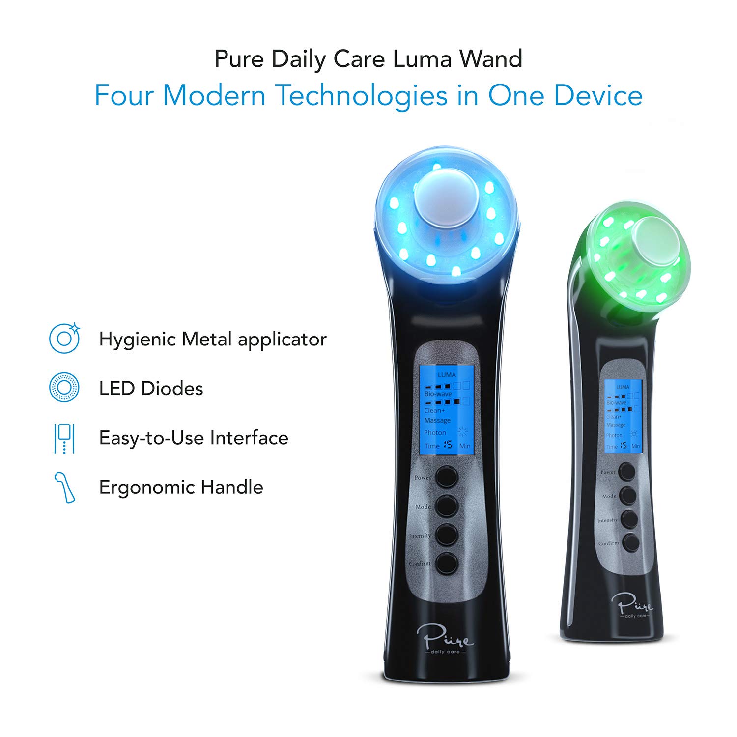 Pure Daily Care Luma 4in1 Anti Aging, Ion, LED Light Therapy & Massage