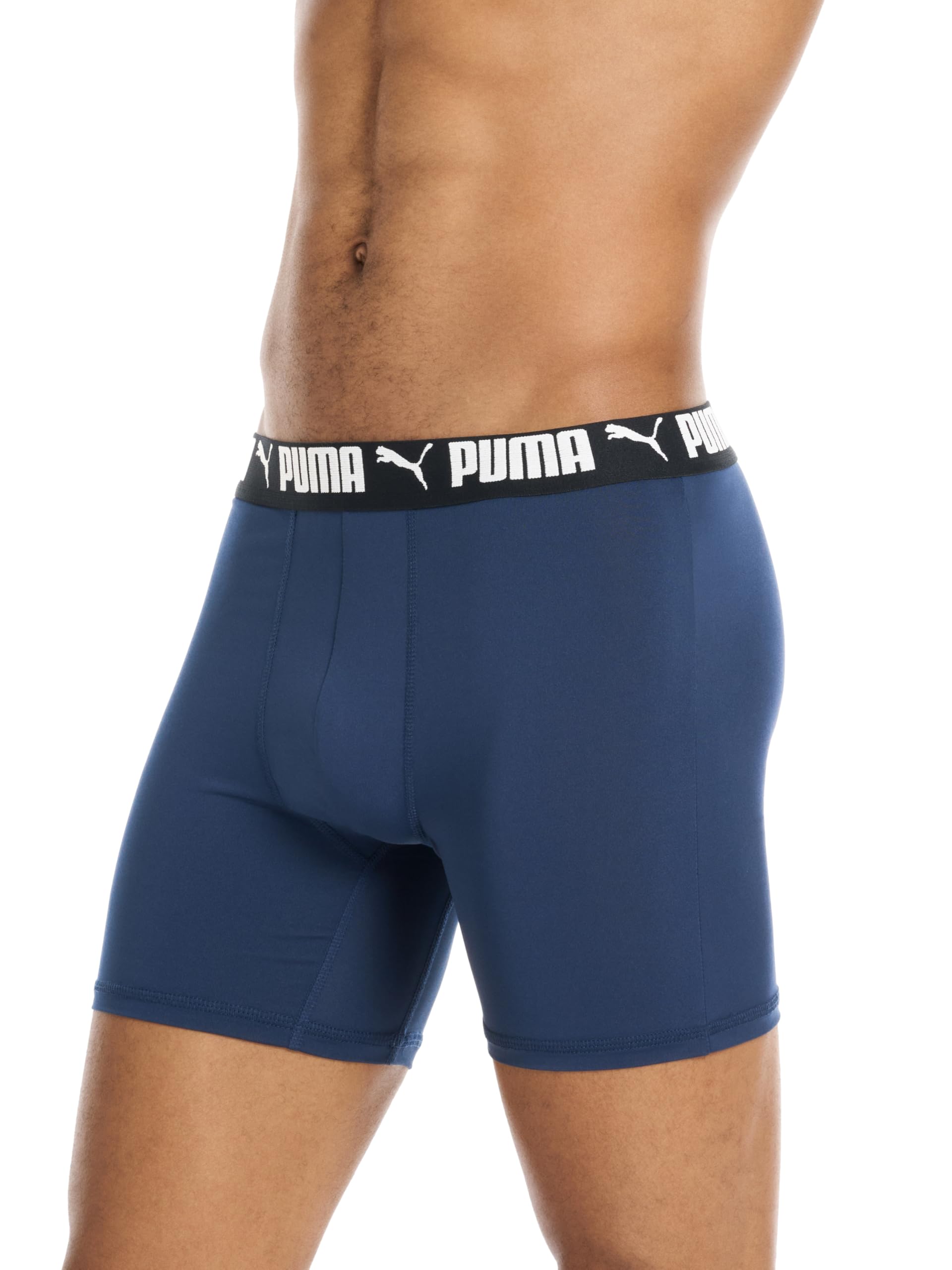 PUMA Men's 4 Pack Active Stretch Boxer Briefs
