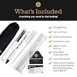 Brewer's Elite Hydrometer & Plastic Test Jar - for