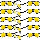Fsmiling Mens Sunglasses Bulk Classic Sunglasses Pack Cheap Shades Glasses Cool Eyewear Set for Women-15Pack,Yellow