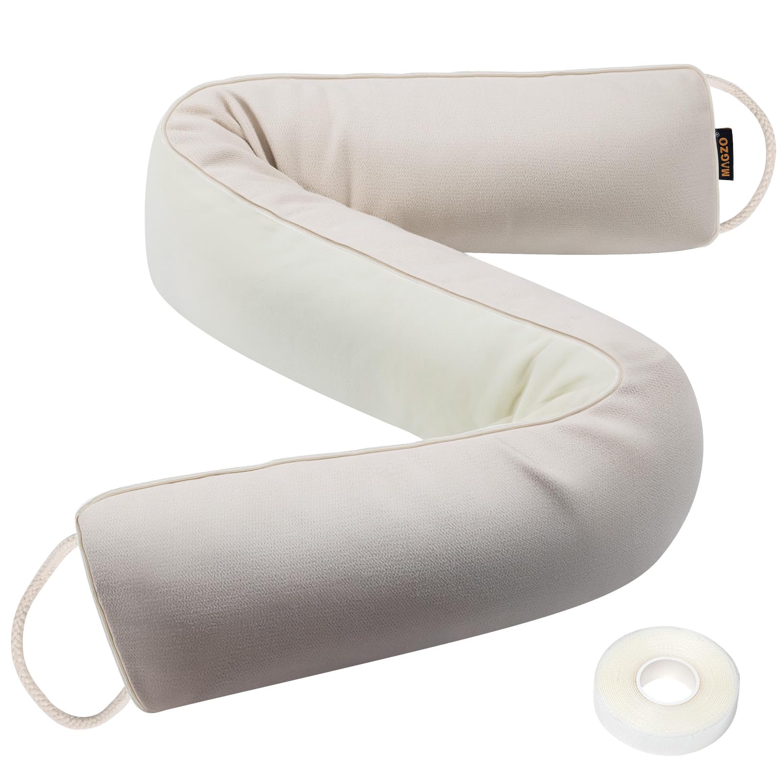 Photo 1 of MAGZO Door Draft Stopper 36 Inch-Beige, Under Door Draft Blocker Air Stopper Door Bottom Insulation Snake Draft Stopper