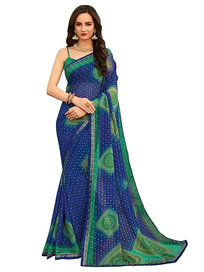 Chiffon Saree with Blouse Piece