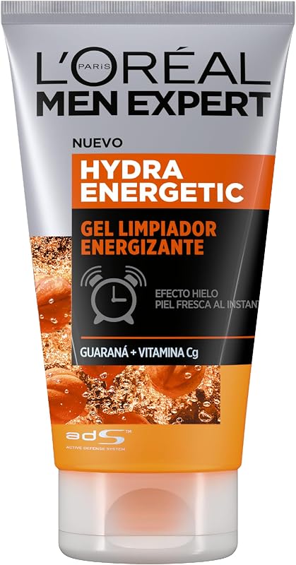 Men Expert Detergente Viso Energizzante in Gel Hydra Energetic, Deterge, Energizza, Risveglia Immediatamente la Pelle, con Estratto di Guaranà e Vitamina C, 100 ml — foto 3 di 3