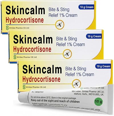 Skincalm 3 x 10g Bite and Sting Relief Cream 1% Hydrocortisone
