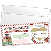 HMJKL Christmas Boarding Pass Tickets with Envelope, Surprise Ticket Scratch Reveal Card for Christmas Birthday Wedding, DIY Surprise Gifts for Kids Family Couple Friend (1 Set) -06