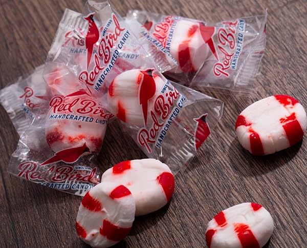 RED BIRD SOFT PEPPERMINT CANDY, INDIVIDUALLY WRAPPED, GLUTEN FREE BREATH MINTS, 46 OZ BAG