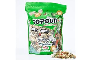 VSLICE Dried Ramen Toppings Vegetable Mix 14oz, 12 Veggie Blend with Added Superfood Goji, Dehydrated Vegetables Flakes for Ramen Noodles, Gluten-Free, No MSG & Non-GMO